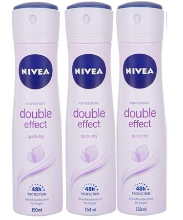 Nivea 48H Freshness Body Spray - Double Effect 3x150ML Packs - Buy Online on GoSupps.com