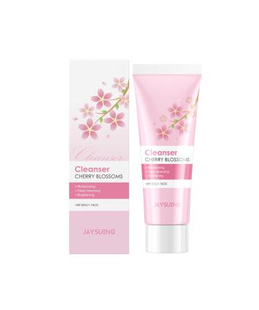 Aeviani Gentle Hydrating Face Wash with Cherry Blossom Moisturizing Deep Cleansing Facial Cleanser for a Smooth Complexion 1.76 oz