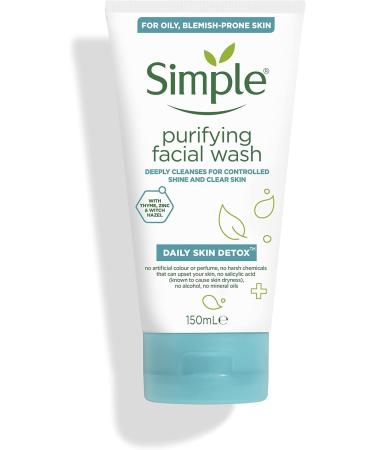 Simple Daily Skin Detox Purifying Facial Wash 150ml - Buy Online on GoSupps.com