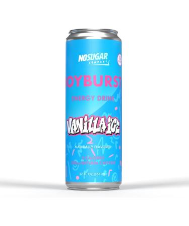 No Sugar Joyburst Energy Drink - 0 Calorie 0 Sugar Low carb drink Sugar Free Energy Drink with Natural Caffeine Hint of Sweetness and Refreshing Sparkling Water (12 count Vanilla Ice) Vanilla Ice 355 ml (Pack of 12) - Buy Online on GoSupps.com