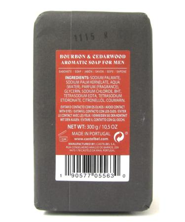 Castelbel Bourbon & Cedarwood Men's Soap Bar - Refreshing Aromatic 10.5 oz | Limited Edition International Shipping - Buy Online on GoSupps.com