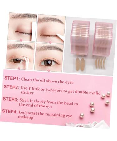 Angoily 1 Set Double Eyelid Sticker Eyelid Shadow Stickers Invisible Tape Double Eyelid Patch Invisible Eyelid Tape Makeup Supplies Eye Beauty Tape Accessories Pink Quincunx - Buy Online on GoSupps.com