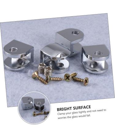 Artibetter 6pcs Glass Clip Desk Partition Clamp Glass Railing Glass Clamps Adjustable Glass Tray Laminate Clamp 2.3X2.2cm Silver - Buy Online on GoSupps.com