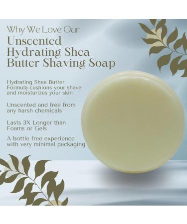 Fragrance-Free Shea Butter Shaving Soap for Sensitive Skin - Moisturizing & Long Lasting (Pack of 3 - Buy Online on GoSupps.com