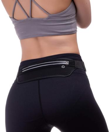 KEGE Reflective Running Belt Fanny Pack - Bounce Free, Water Resistant, Lightweight Waist Pack for Gym Phone Holder - Carbon Black - Buy Online on GoSupps.com