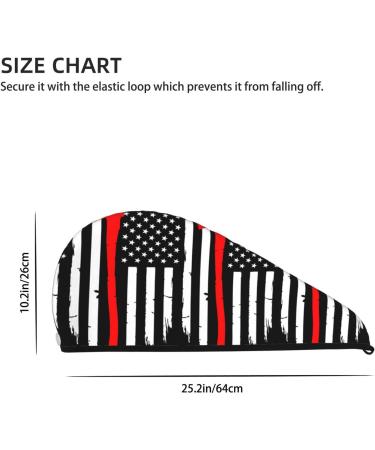 Hair Towel Wrap for Fast Drying | USA Flag Design | Hair Drying Towel Turban with Button - Buy Online on GoSupps.com