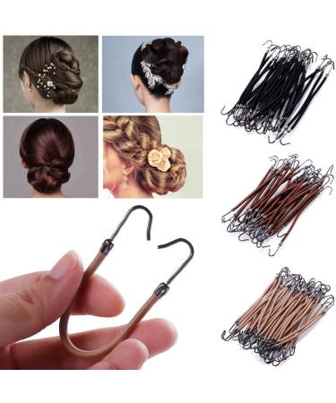 18pcs Bungee Hair Ties Set - Elastic Bands with Hooks & Cords for Blonde Ponytails in 3 Colors - Buy Online on GoSupps.com