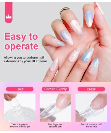  BISHENGYF 30g 3D Gel 2pcs Mermaid Pearl 3D Gel Nail Art Clear Gel - Buy Online on GoSupps.com