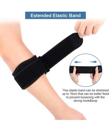 Tennis Elbow Brace with Compression Pad - Support Strap for Tendonitis, Golfers Elbow - Men and Women - Buy Online on GoSupps.com