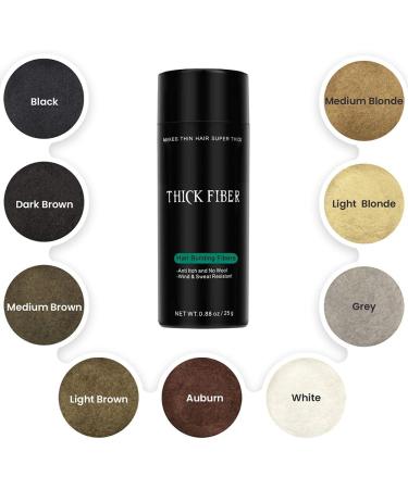 THICK FIBER Hair Building Fibres (Pack of 1 GREY) Hair Fibres for Thinning Hair | Hair Powder for Thinning Hair 25g Bottle | Make Hair Look Thicker in Seconds with hair filler | for Women & Men 25 g (Pack of 1) Grey - Buy Online on GoSupps.com