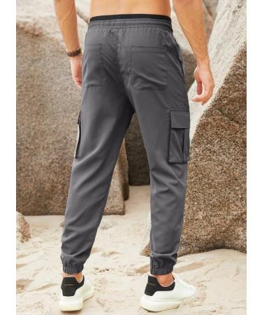 Elegancity Men's Cargo Jogger Work Pants Regular Fit - Size 40 A-Gray - Buy Online on GoSupps.com