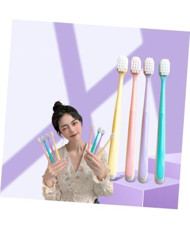Bcoath 4 Party Toothbrush Set - Soft Cotton Bristles for Adults - Gentle Body Care Toothbrushes - Buy Online on GoSupps.com