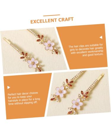 MAGICLULU 1 Pair Rhinestone Flower Hair Clip Rhinestone Barrettes Decorative Hairpins Hair Barrettes Hair Accessories Rhinestone Hair Clips Hair Clips for Rhinestone Bobby Pin - Buy Online on GoSupps.com
