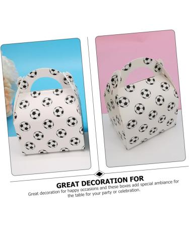 HOMSFOU 50pcs Boxes Soccer Party Cake Boxes Soccer Party Favor Bags Wedding Candy Boxes Sports Party Favor Boxes Clear Treat Boxes Soccer Ball Paper Candy Boxes Gift Snack Bag White 1 count (Pack of 1) White - Buy Online on GoSupps.com