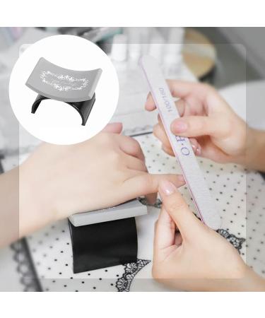 Nail Armrest Cushion Detachable Eco-Friendly U-Shape Nail Art Pillow Nail Tools Equipment for Girls Black - Buy Online on GoSupps.com