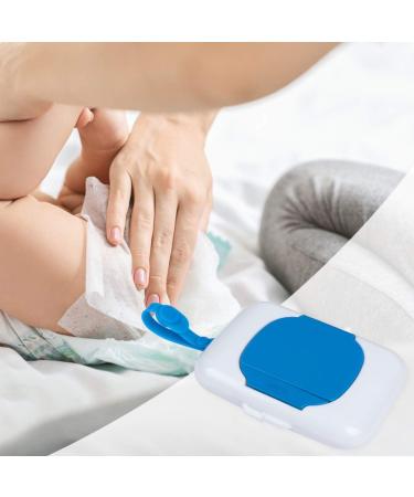 Healifty Portable Wet Wipe Box - Refillable Baby Wipes Dispenser for Travel & Home Office - Blue - Buy Online on GoSupps.com