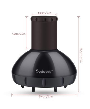 Segbeauty Deep Bowl Hair Diffuser for Curly Hair - Adjustable Air Flow, Fast Drying Salon Attachment for Most Blow Dryers - 1.57-1.97in Nozzle - Buy Online on GoSupps.com