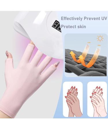 Dykjgsgo UV Shield Gloves - Anti-UV Fingerless Nail Care & Gel Manicure Gloves for Nail Art & Polish Dryer | Best UV Protection - Buy Online on GoSupps.com