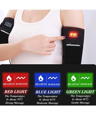Portable Arm Heating Pad Wrap with Vibration Massage - USB Electric Heat Therapy for Muscle Soreness (Less Than 45CM) - Buy Online on GoSupps.com