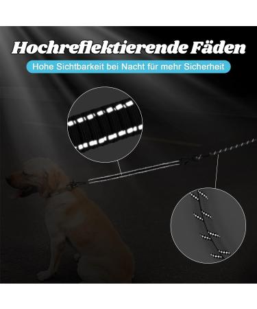Buy Aystkniet Bungee Tow Leash for Dogs - Shock-Absorbing Padded Handle Reflective Lockable Hooks - 3m to 20m Options for Medium & Large Dogs - Buy Online on GoSupps.com