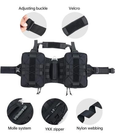 Premium Hunt Dog Backpack - Adjustable Saddlebag with Dog Dish & Storage for Medium & Large Dogs | Elite Spanker Service - Buy Online on GoSupps.com