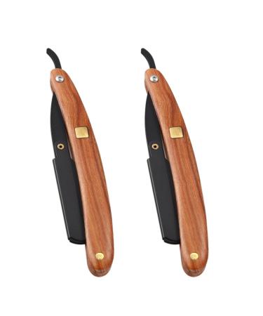 Grockstr 2x stainless steel straight razor folding razor knife barber razor knife face hairy hair bare shave razor tool