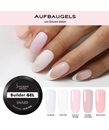 Sincero Salon Assembly Gel - Clear UV Nail Extension & Art Gel (50ml) | Best Acrylic & Color Gel for Nail Modeling - Buy Online on GoSupps.com