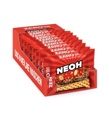 NEOH Hazelnut Wafers - Ideal for Ketogenic and Low Carb Diet, Gourmet and Healthy Alternative to Treats, Zero Added Sugar, 95 kcal per Serving, 12-Pack