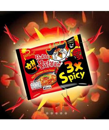 Samyang Hot Chicken Ramyun (3X Flavour) Triple Spicy (5 Packs) 700G Halal - Buy Online on GoSupps.com