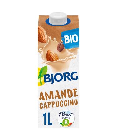 BJJORG Boisson V g tale Bio Amande Cappuccino Texture Onctueuse et Saveur Intense (Brique 1 L) - Le lot de 3