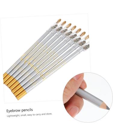 Mikinona 10pcs Pencil Sharpener Eyebrow Pencil Smooth Eyeliner Pencil Eye Shadow Pencils 2 in 1 Eyebrow Brush - Buy Online on GoSupps.com