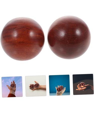 Fomiyes Wooden Handball Massage Ball Wellness Gift for Fitness & Hand Exercises | Mahogany Massage Globe - Buy Online on GoSupps.com