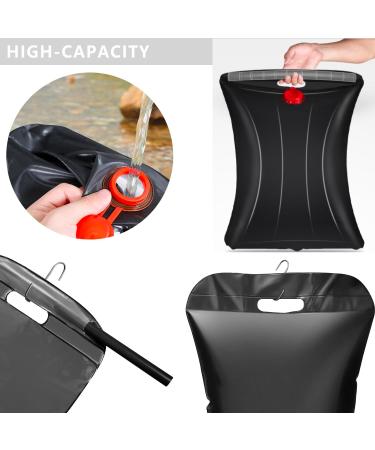 10L High-Capacity Home Enema Bag Kit - 2 Tips 60in Silicone Hose Water Flow Control - Black Colon Cleansing Solution - Buy Online on GoSupps.com