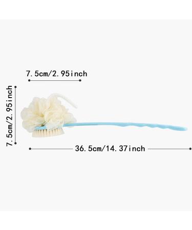 Long Handle Loofah Back Scrubber Shower Brush for Skin Exfoliation - Men and Women - Buy Online on GoSupps.com
