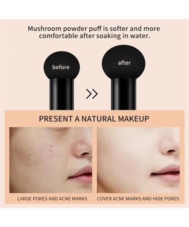 Bb Cream Foundation Mushroom Head Air Cushion Cream Long Lasting Full Coverage Makeup Base Primer with Mushroom Head Brush Waterproof Cc Cream for Even Skin Tone - Buy Online on GoSupps.com