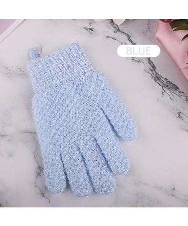 4 PCS Exfoliating Bath Scrub Gloves for Body, Shower, and Spa - Pink and Blue - Buy Online on GoSupps.com