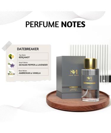 NOURISH MANTRA NM New York Datebreaker Luxury Perfume For Men | Premium Long Lasting Fragrance Spray | With Aromatic Blend of Citrus & Spice | Men Perfume | 100 ml - Buy Online on GoSupps.com