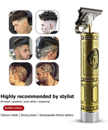 Professional Cordless Hair Clippers for Men - Close Cutting T-Blade Trimmer with 120 Minutes Runtime - Durable and Rechargeable - 2 Bronze Clippers Included - Buy Online on GoSupps.com