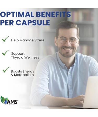 America Medic & Science Advanced Thyroid (60 Capsules) | Thyroid Support for Men and Women | Mood and Energy Booster Supplement | with Natural Ashwagandha Iodine Selenium and Vitamin B12 1 Count (Pack of 60) - Buy Online on GoSupps.com
