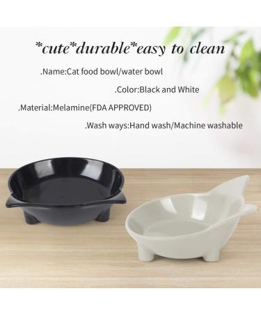 Cotill Cat Bowls Anti-slip Multi-purpose Cat Food Bowl Pet Water Bowl Cat Feeding Bowl Set of 3 - Grey/Black/White - Buy Online on GoSupps.com