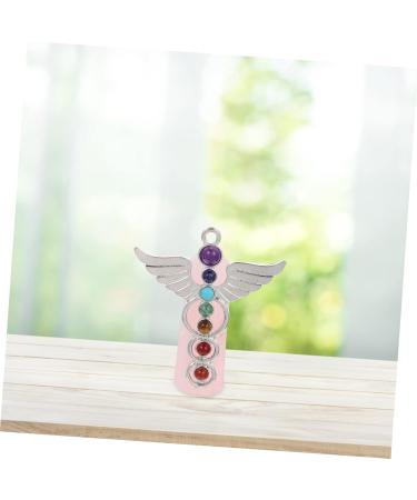 Abaodam 4pcs Angel Crystal Ornaments Glass Ornaments Healing Crystals Stones Angel Wing Crystal Hexagon Doll - Buy Online on GoSupps.com