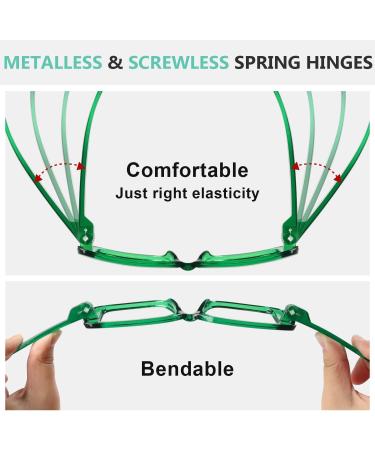 Eyekepper 6 Pack Oversized Metalless Reading Glasses +4.00 | Screwless Spring Hinges | Stylish Mix of Colors for Women - Buy Online on GoSupps.com