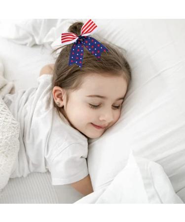 4th of July Hair Clips Set - Patriotic Party Accessories for Women - USA Stars Hair Barrettes - 4PCS - Buy Online on GoSupps.com