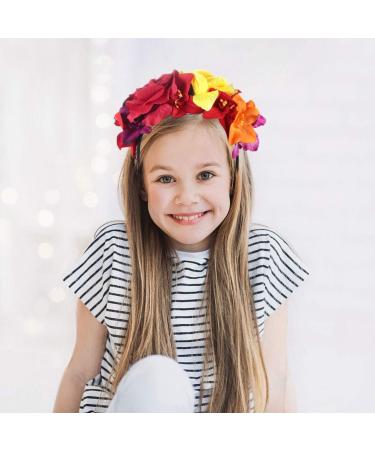 Healvian Gothic Hair Accessories Halloween Flower Crown Headdress Hair Rose Flower Hair Bands for Halloween Costume blue - Buy Online on GoSupps.com