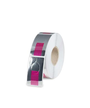 N&BF Profi modeling template silver angular |500 roll self -adhesive paper templates for the modeling of gel and acrylic nails |square art nail stencil silver