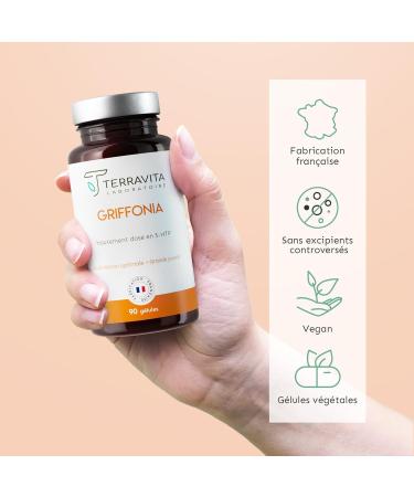 GRIFFONIA | Stress and Anxiety Reduction | Sweet Pulse Control | Mood Management | 90 Vegan Capsules | 668 mg per Dose | Made - Buy Online on GoSupps.com