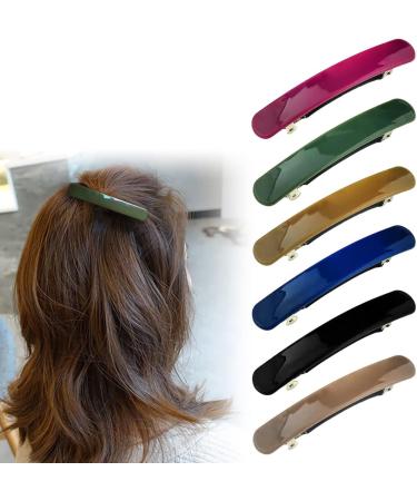 XPEX 6-Pack Vintage French Hair Clips for Women - Automatic Large Classic Clips for Fine & Medium-Thick Hair - Buy Online on GoSupps.com