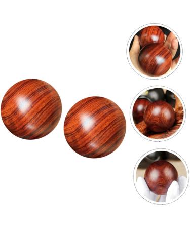Gleavi Solid Wood Massage Balls - 2 Piece Foot & Muscle Stress Relief Exercise Device | 5.5cm Baoding Balls for Ultimate Relaxation - Buy Online on GoSupps.com