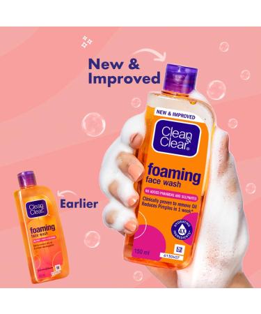 Clean & Clear Foaming Facewash for Oily Skin Brown 240ml - Buy Online on GoSupps.com