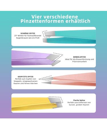 KHIRY Tweezers Set 6-Piece Precision Tweezers Set Stainless Tweezers Eyebrow Plucking for Face Care for Plucking Eyebrows - Buy Online on GoSupps.com